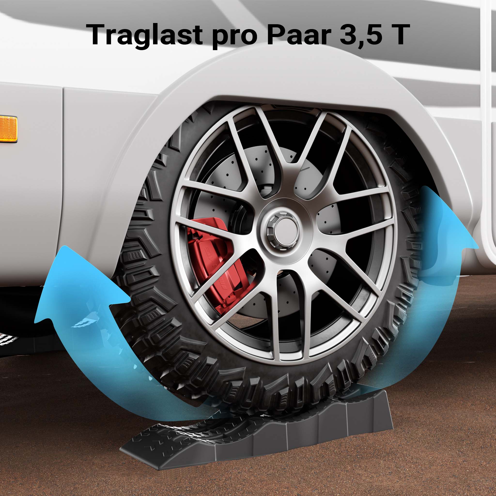 2x cunei livellatori con 3 altezze 40/70/100 mm Rampe per auto max 3,5t Con custodia e livella