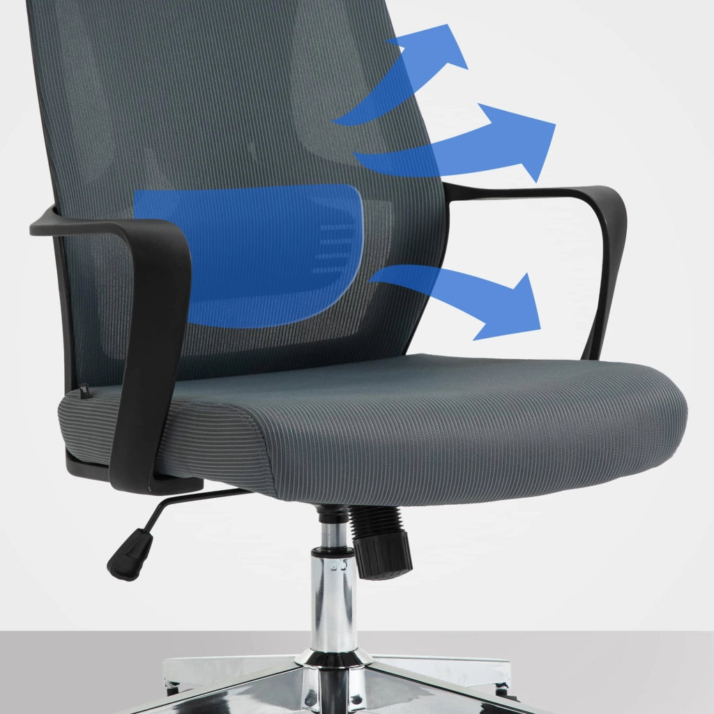 Sedia da ufficio Kanab grigio