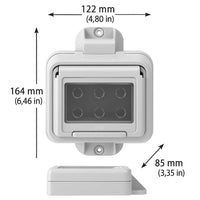 Gewiss 27057 contenitore stagno da palo 3 moduli ip55 grigio chiaro