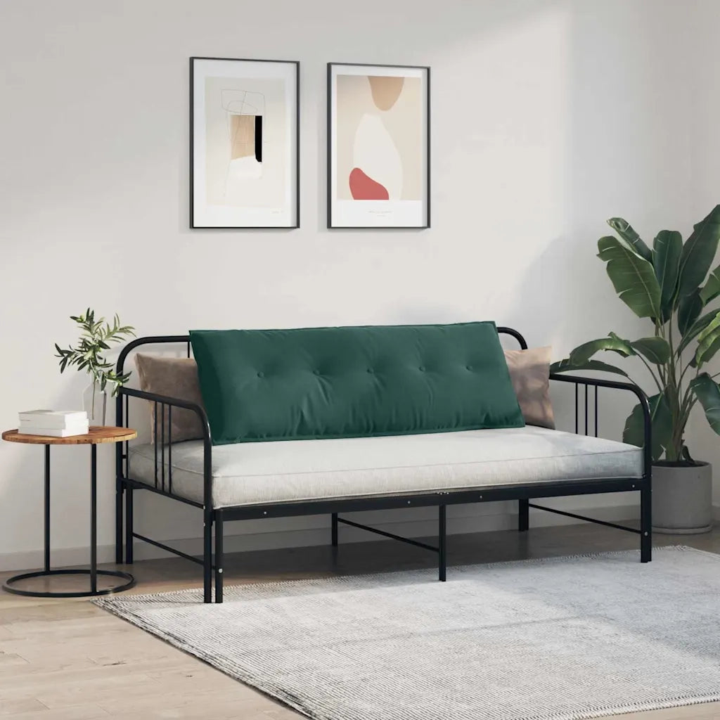 Cuscino per Schiena Verde Scuro 140 x 50 cm Tessuto in Cords