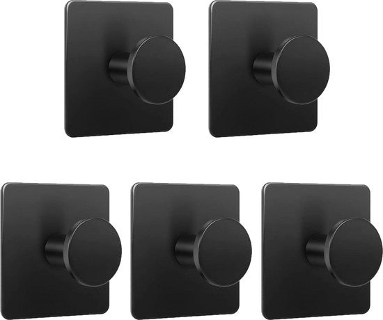 Hanger da asciugamano autofissante - Acciaio inossidabile - Senza foratura - 5 pezzi - 45 x 45 cm