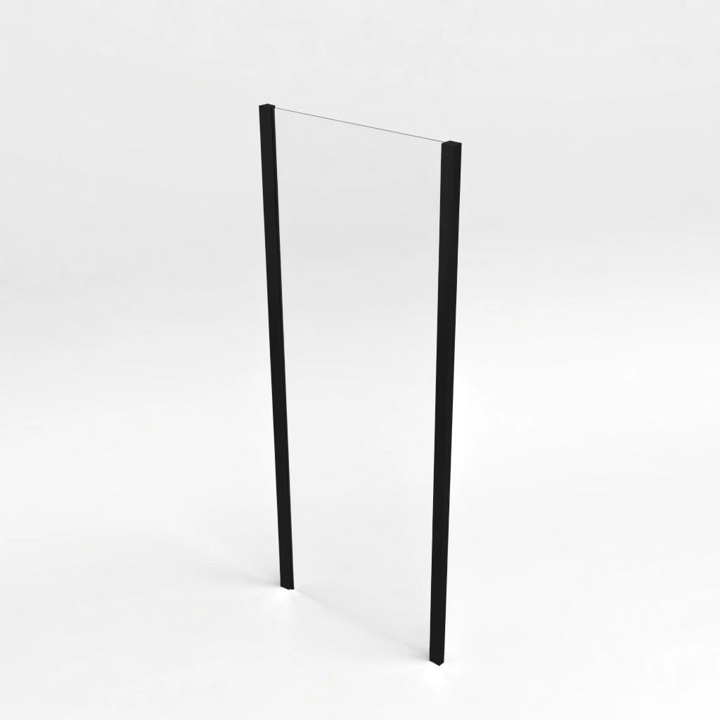 Lato fisso per box doccia 70 cm H200 cm cristallo 6mm SAM - Nero Opaco