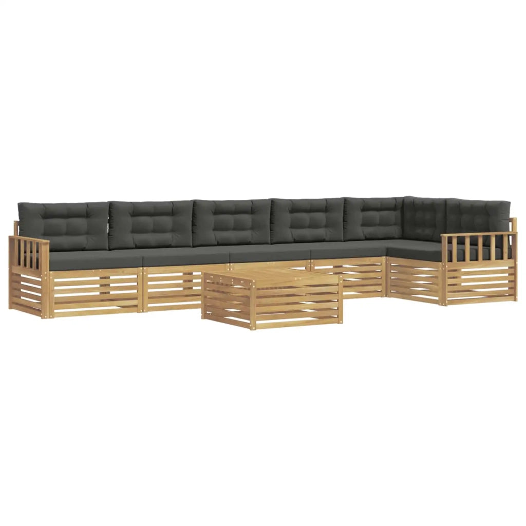 Set di divani da esterno 7 pz Bianco e Antracite 3390597