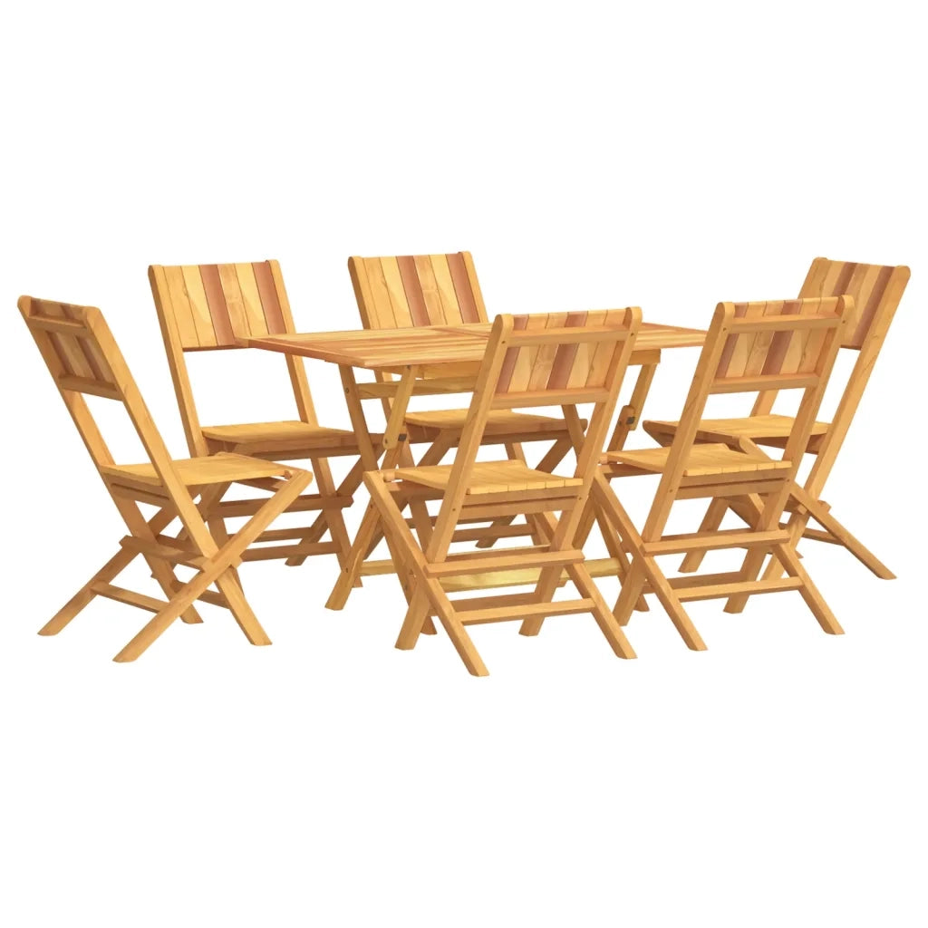 Set da Pranzo da Giardino 7 pz in Legno Massello di Teak 3155008