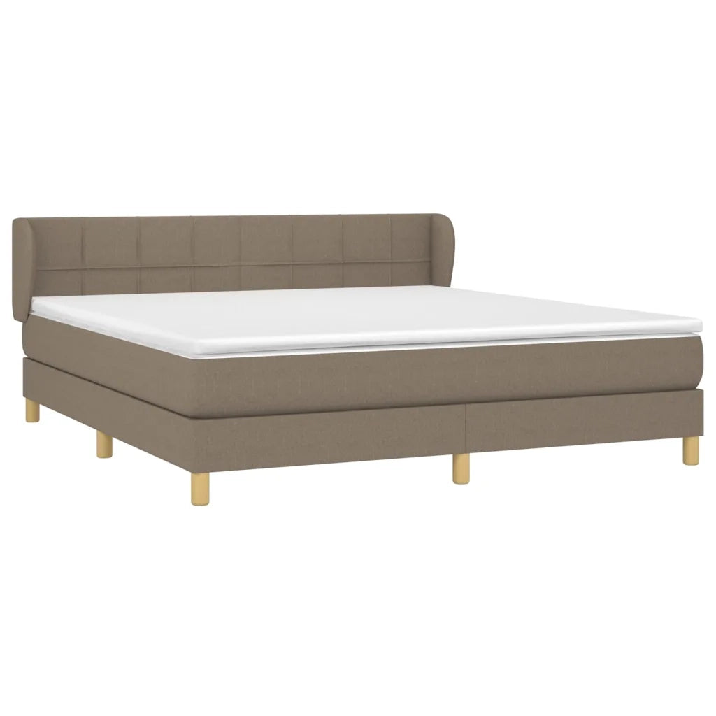 Giroletto a Molle con Materasso Tortora 180x200 cm in Tessuto 3126825