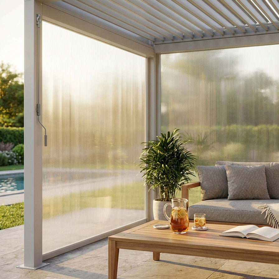 Laterale per pergola biocliamatica in PVC - TONY