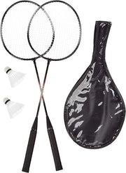 Impacco di badminton con borsa - 2 palloni robusti - racchetta per bambini o adulti - HxB 66 x 20 cm - grigio