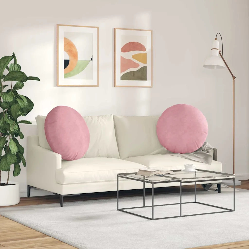 Cuscini per Seduta 2 pz | Cuscini per sedie Rosa ?60 x 21 cm Velluto