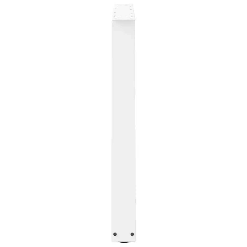 Gambe per tavolo da pranzo a forma di V 3 pz bianche 100x(72-73,3) cm in acciaio