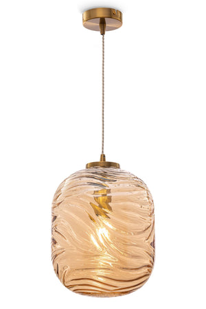 Lampada pendente Pendant in Metallo Dunas Ottone