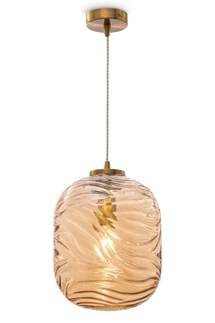Lampada pendente Pendant in Metallo Dunas Ottone