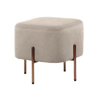 Pouf Poggiapiedi 41x41x41 cm in Tessuto Kate Grigio