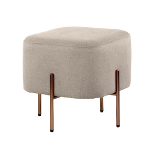 Pouf Poggiapiedi 41x41x41 cm in Tessuto Kate Grigio
