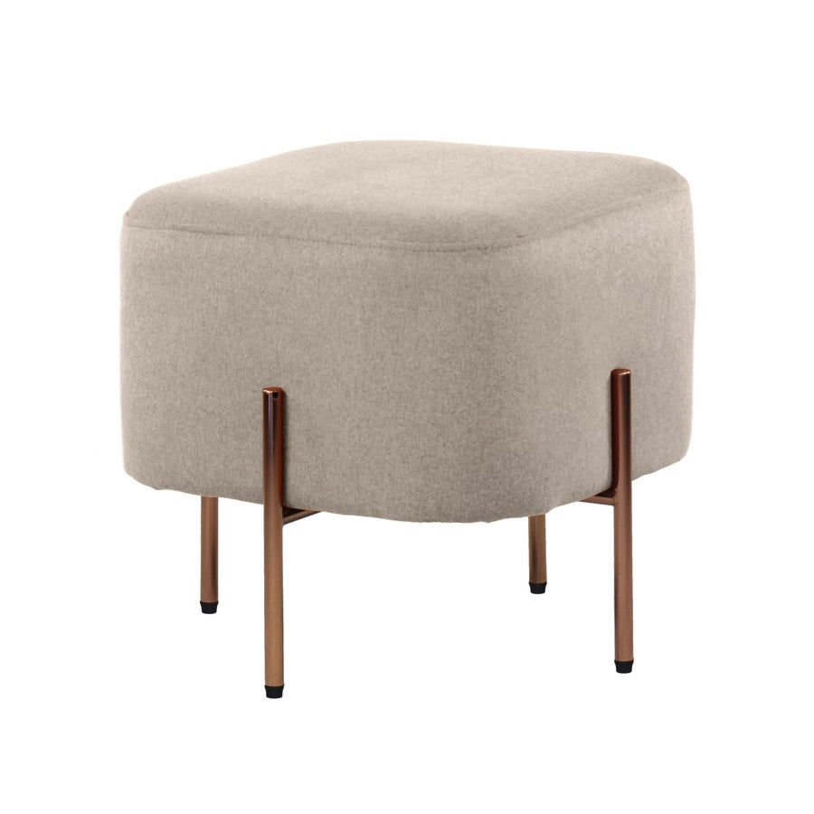Pouf Poggiapiedi 41x41x41 cm in Tessuto Kate Grigio