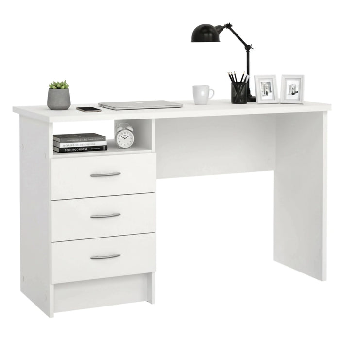 Andre, Scrivania 3 Cassetti, 48.1x120.1x72.6h cm Bianco