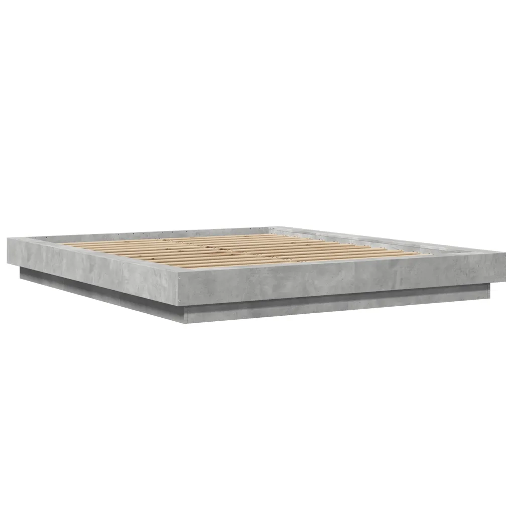 Giroletto-Struttura Letto Grigio Cemento 150x200 cm in Legno Multistrato 830725