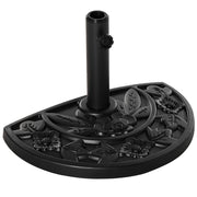 Base per Ombrellone da Giardino Mezzaluna 10kg in Cemento Ø50x32 cm