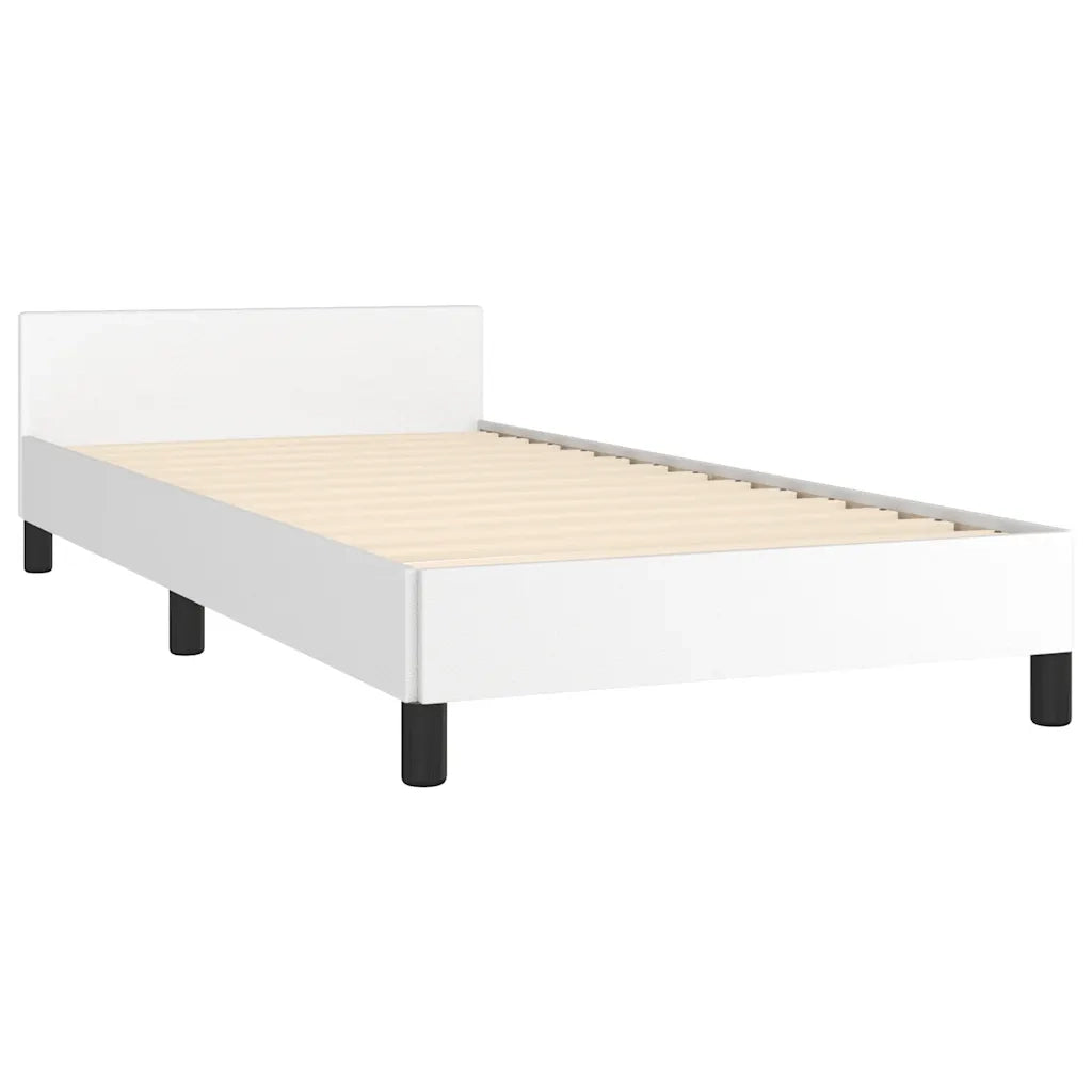 Giroletto con Testiera Bianco 90x190 cm in Similpelle cod mxl 66149