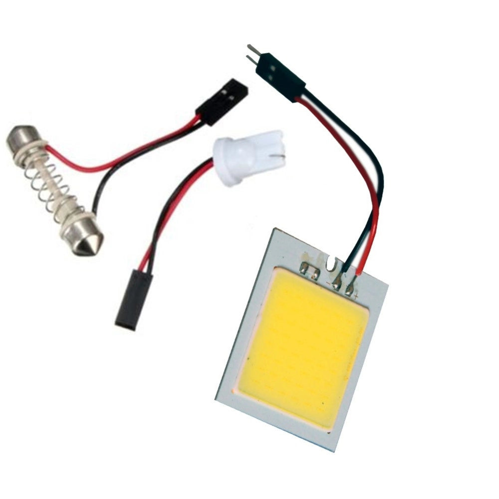 Trade Shop - Pannello Led Cob Chip Luce Cortesia Interno Auto Adattatore T10 -