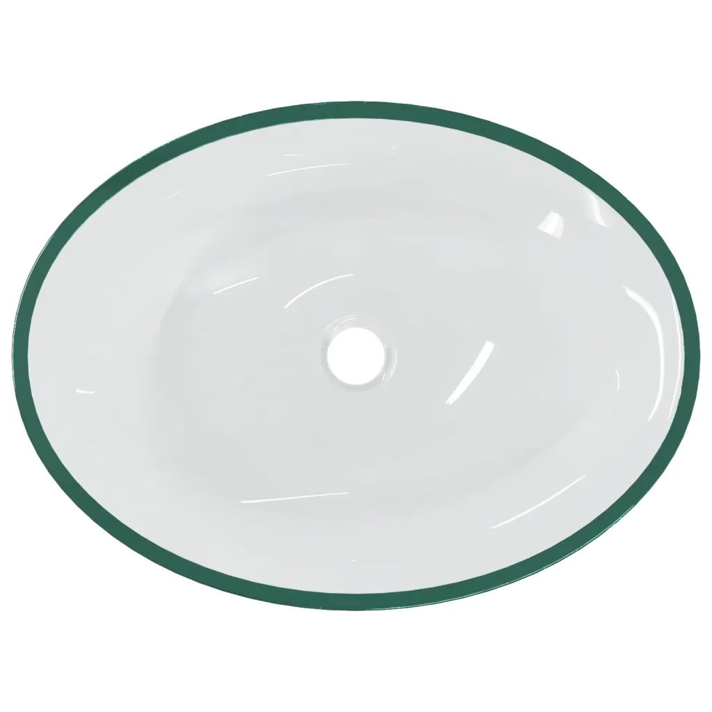 Lavandino in Vetro 50x37x14 cm Trasparente CFW2686841