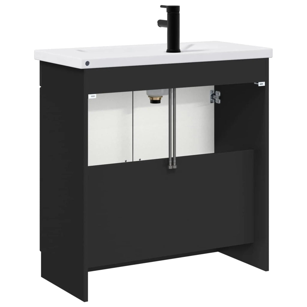 Set di mobili per il bagno Nero 78,5 x 37,5 x 81 cm 3404135