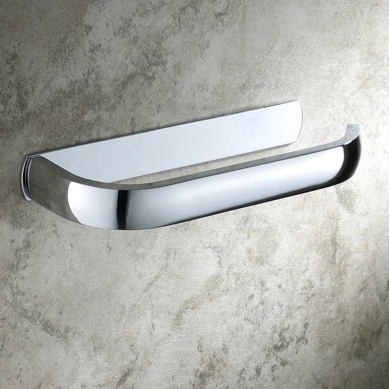 Supporto per carta igienica da parete moderno in ottone - accessorio da bagno - 1 pezzo - cromato