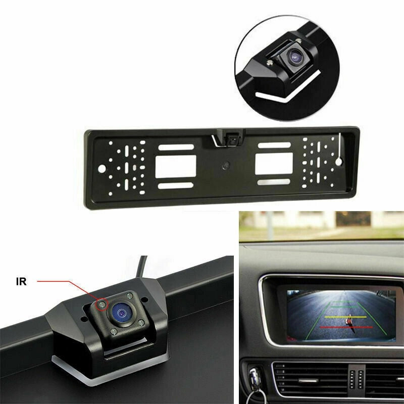 Portatarga Con Telecamera Retromarcia AUTO Retrocamera 4 LED 170 ° Visione Notte - ZENCOCCO