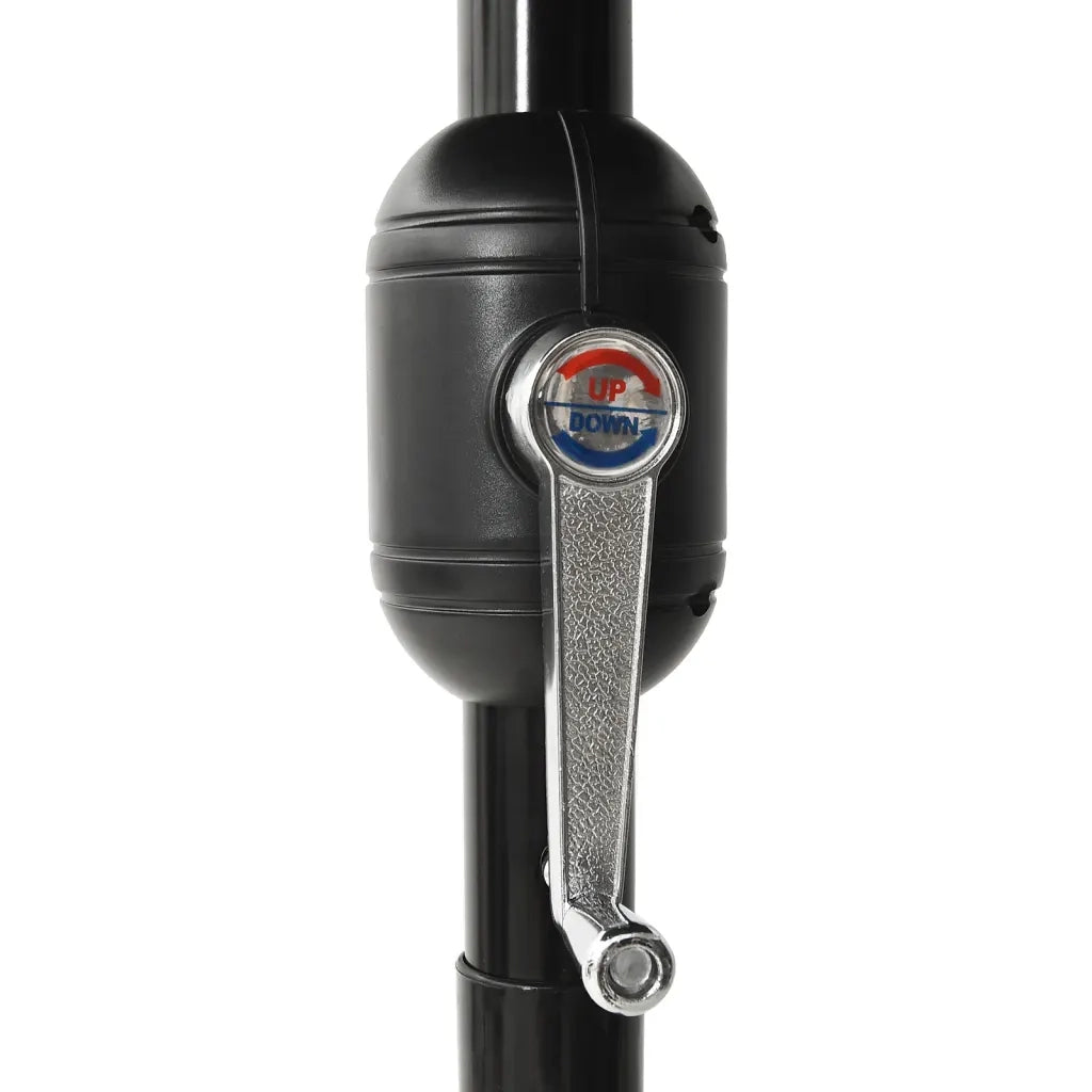 Ombrellone a Sbalzo 3 Livelli Palo Alluminio 2 m Nero 313858