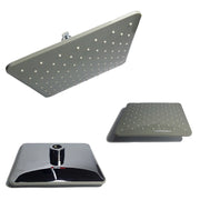 Trade Shop - Soffione Doccia Quadrato 20x20cm Bagno Effetto Pioggia Sottile Cromato 93004 -