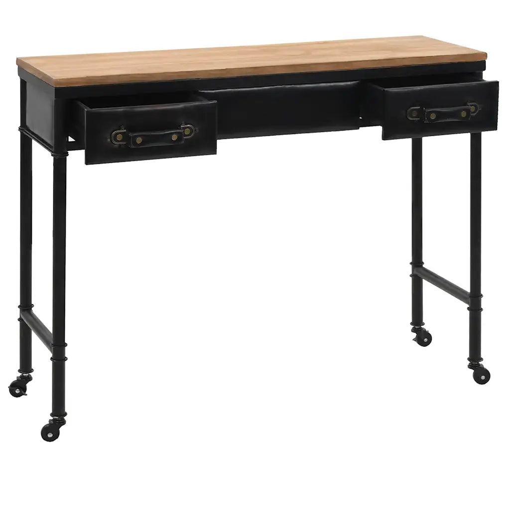 Tavolo Consolle | Tavolo d'Ingresso in MDF e Legno di Abete 100x33,5x80 cm