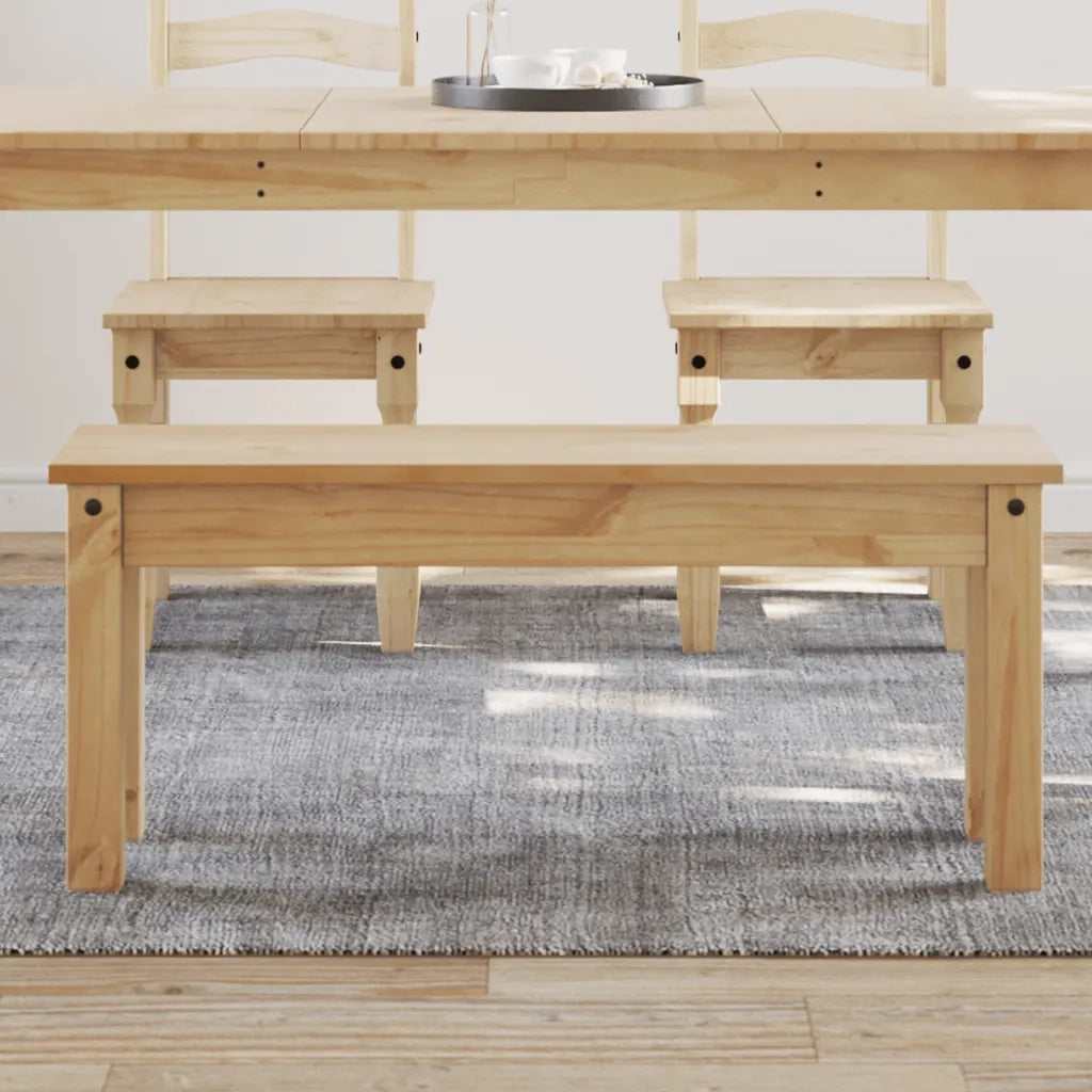 Panca da Pranzo PANAMA 105x30x45 cm in Legno Massello di Pino CFW5050540