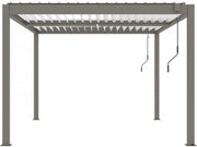 Pergola bioclimatica in alluminio "Windsor" con led 3 x 4 - Taupe