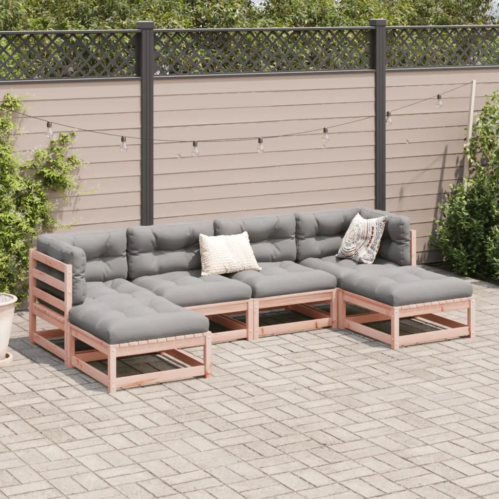 Set Divani da Giardino 6 pz in Legno Massello Abete Douglas 3299565