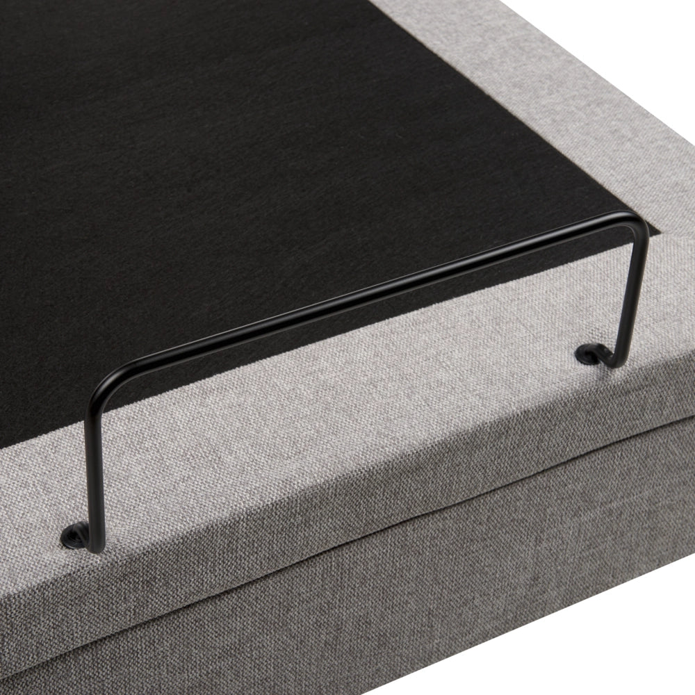 Letto singolo Tessuto grigio chiaro Elettrico 80 x 200 cm regolabile tramite telecomando Rivestimento in ciniglia