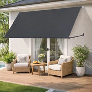 Ombrellone per Balcone con Sistema di Apertura con Catenaccio – 300x150 cm in Antracite