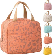 Borsa isolata per pranzo in un pezzo, termos, impermeabile con foglio di alluminio, mantiene 3-4 ore freddo/caldo, 20 x 23 x 14 cm, adatto per ufficio, picnic, viaggi, scuola - arancione