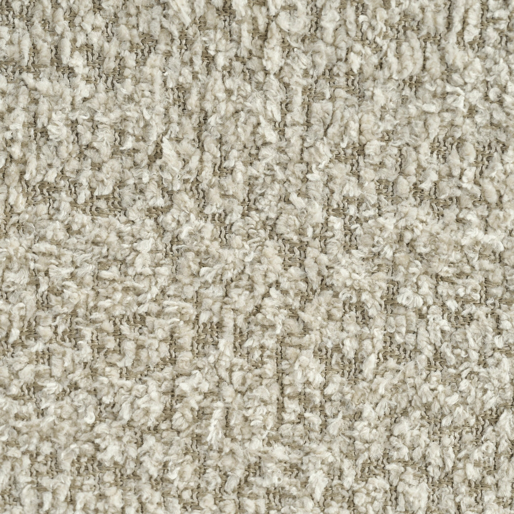 Pouf contenitore con coperchio sollevabile e struttura in legno stile scandinavo per salotto e camera da letto cammello