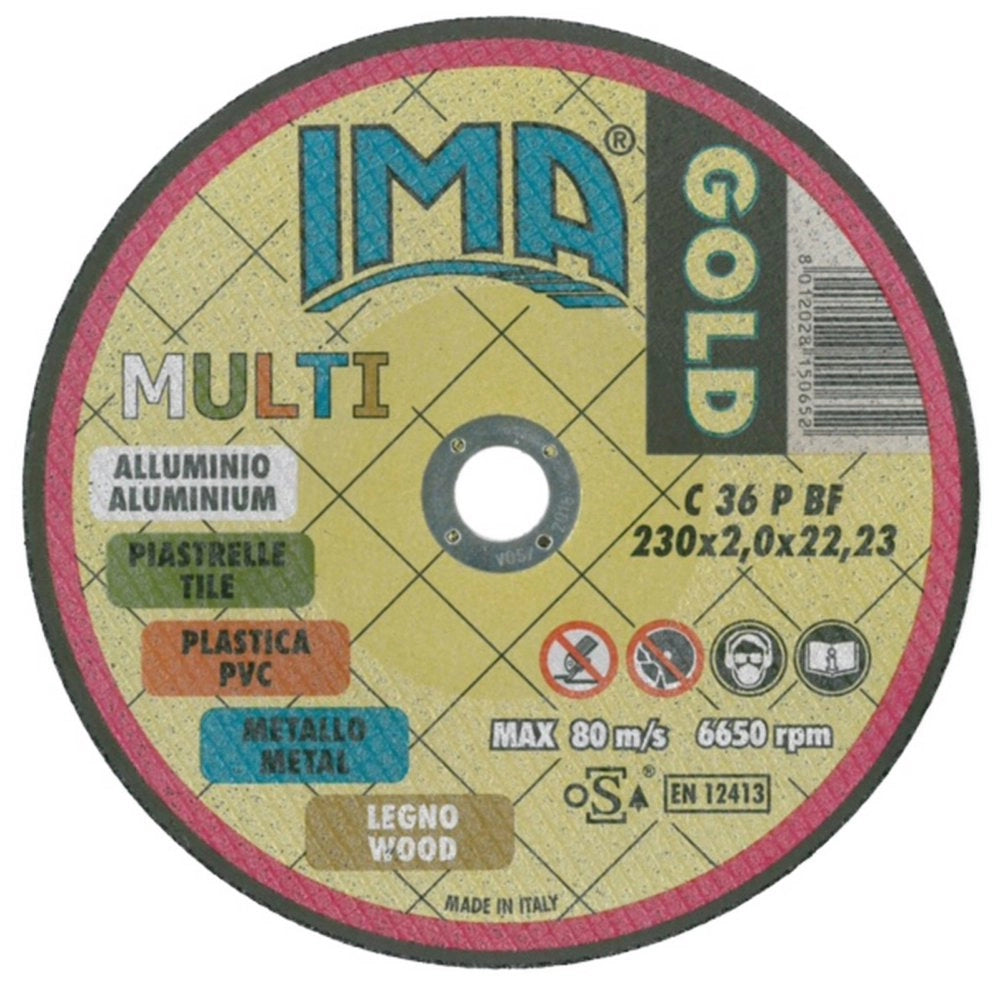 50pz ima disco universale gold piano d. 230x2x22 cod:ferx.93245
