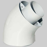 CURVA PER KIT COASSIALE 45  °   EE ? 60/100 45  °     MADE IN ITALY