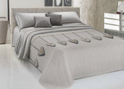 Copriletto Piquet Primavera Estate 100% Cotone Disegno Cuore Appeso - Singolo - Beige