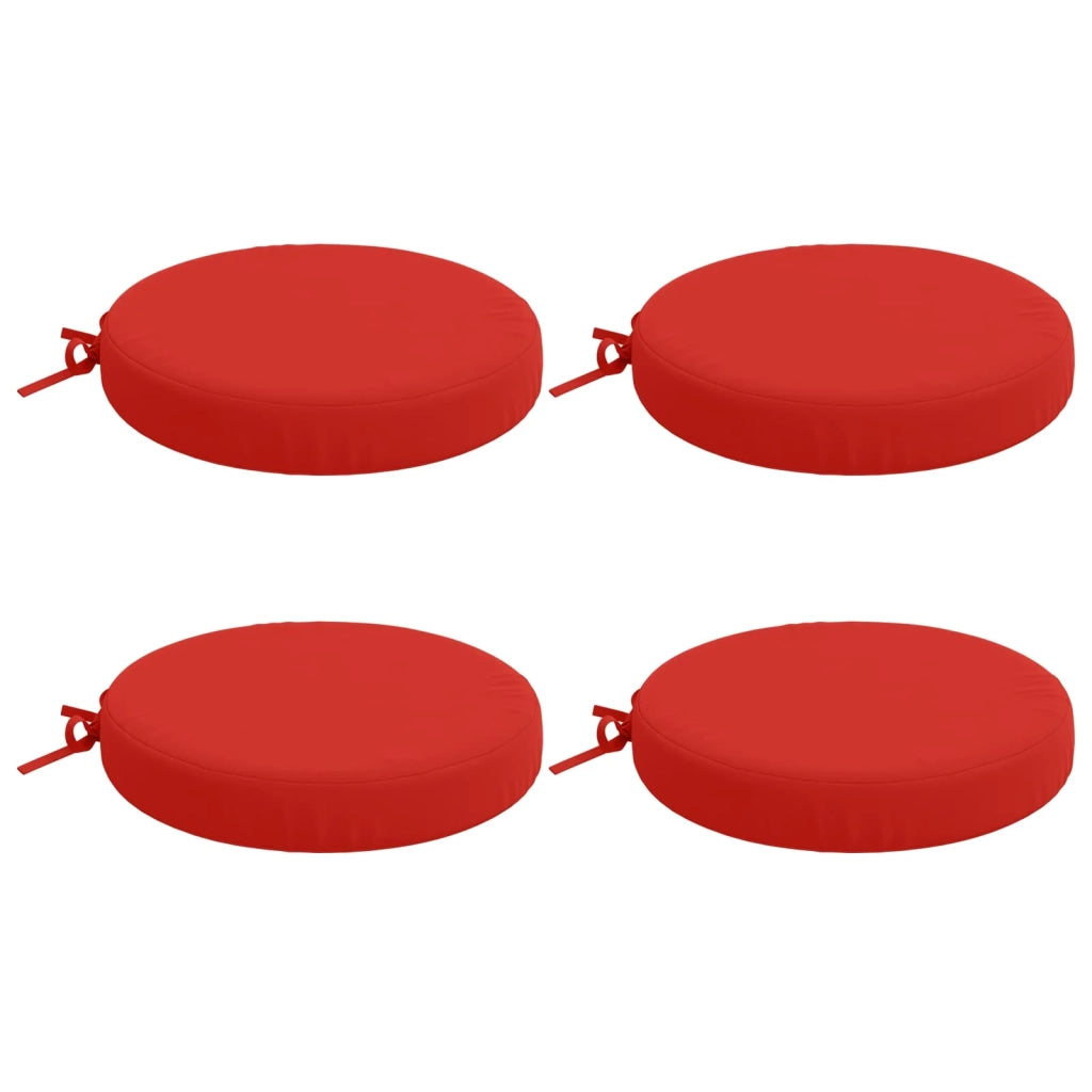 Cuscini per Sedia in 4 Pezzi SOEST 4 pz 100% Poliestere Rosso 946350
