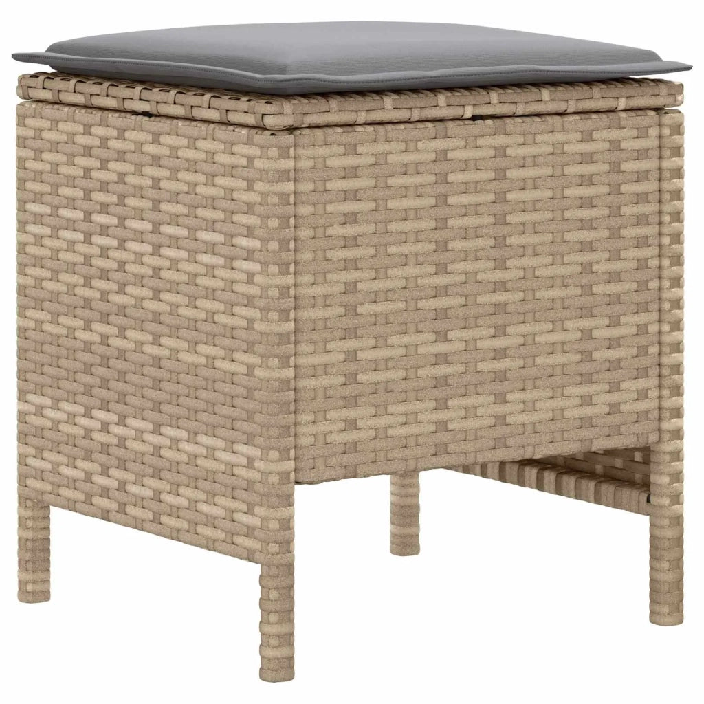 Set di Mobili 7 pcs Beige e Grigio Chiaro Rattan in PE