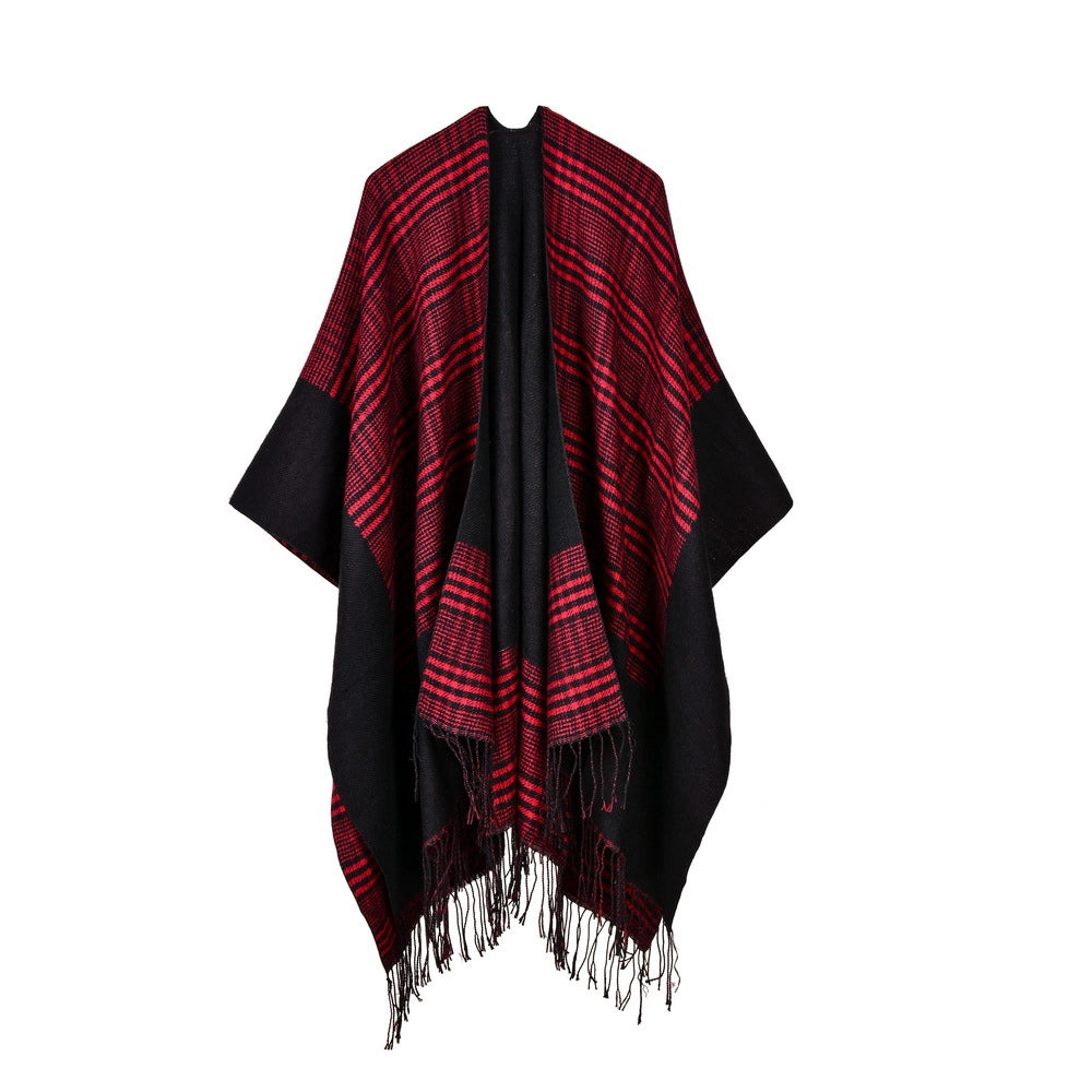 Sciarpe da donna all'ingrosso, scialli grandi in jacquard con nappe semplici