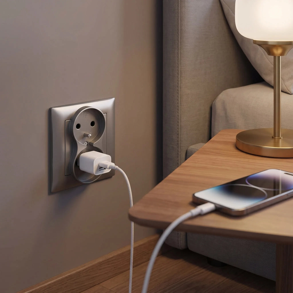 Presa Doppia Con Messa A Terra Oste Jnh002-g Grey