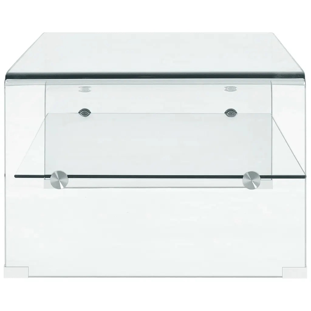 Tavolino da Salotto Trasparente 98x45x31 cm in Vetro Temperato 284745