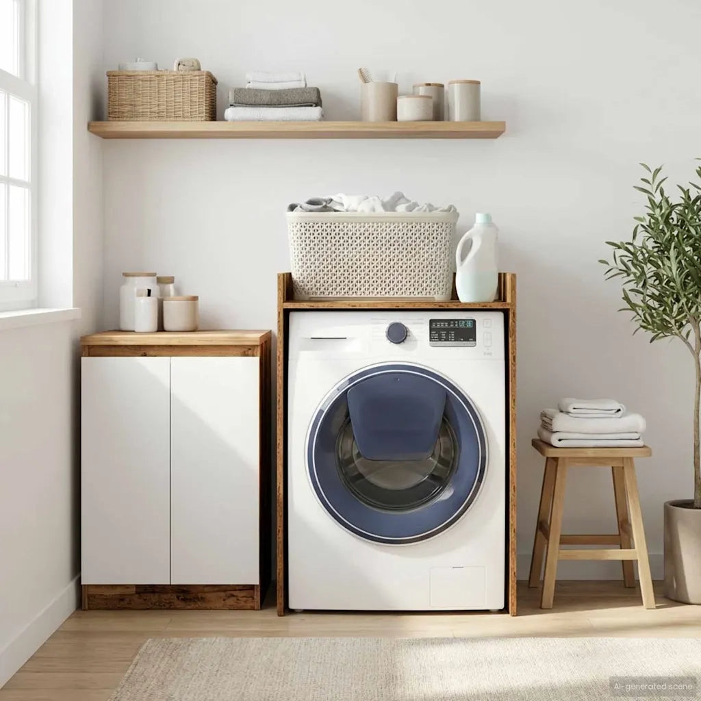 Mobiletto per lavatrice Legno vecchio 67,5 x 62 x 97 cm 8006814