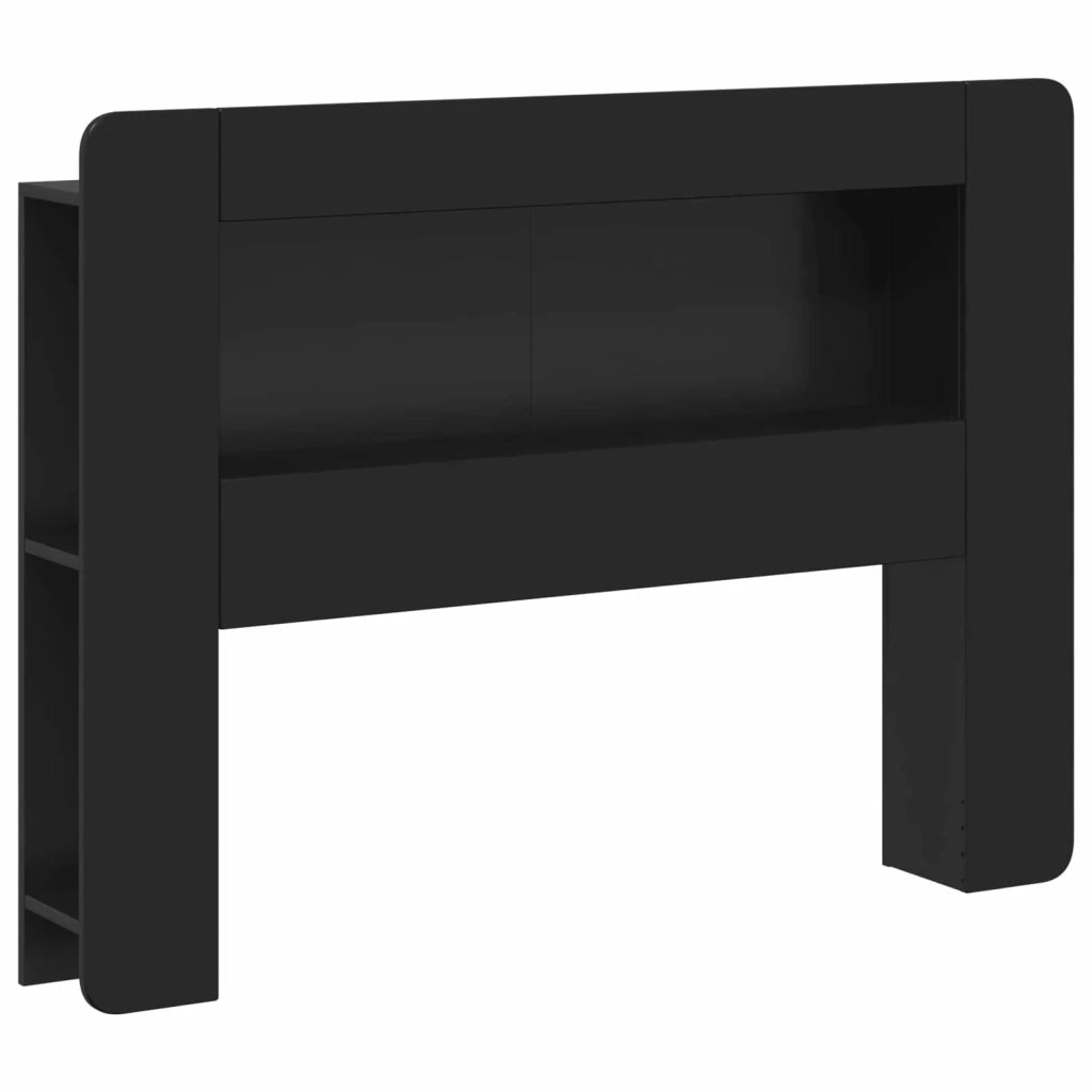 Testata del letto con archiviazione Nero Legno ingegnerizzato 8001256