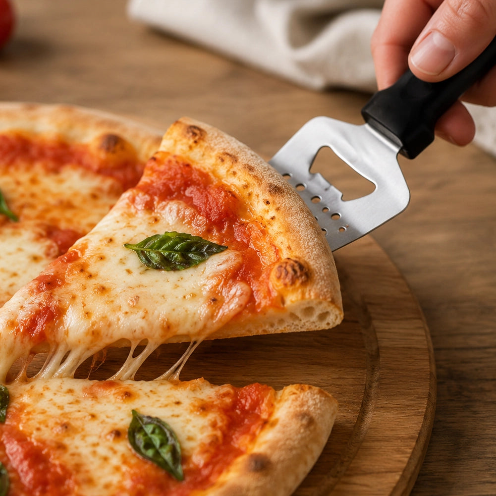 Set 3 Pezzi Accessori Pizza Spatola Pala e Taglierina Apribottiglie Integrato