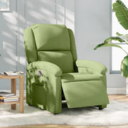 Divano Sedia-Poltrona Reclinabile Elettrica Verde Chiaro in Velluto 755005