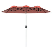 Ombrellone da giardino pieghevole ¨C zephmum ¨C rosso bordeaux, poliestere+acciaio, 295x152 cm